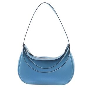 Hermes Caporal Shoulder Bag □G Togo Blue Jean 2003 Silver Hardware Women's
